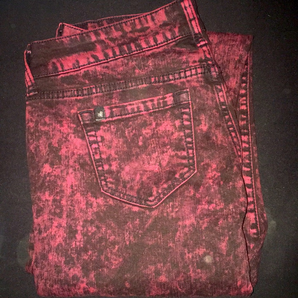 Lovesick Denim Red Emo Skinny Jeans